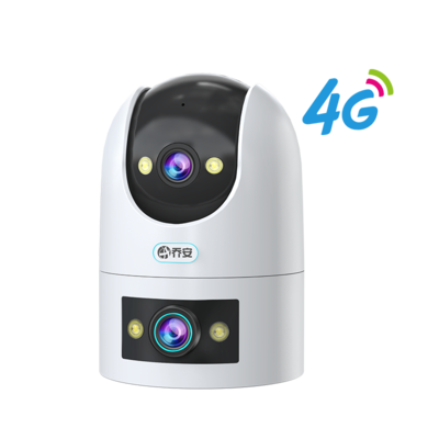 乔安4G无网免充值双目防水摄像头
