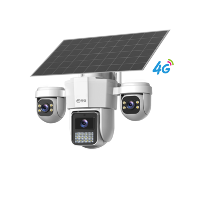 乔安AOV-4G三摄太阳能摄像头